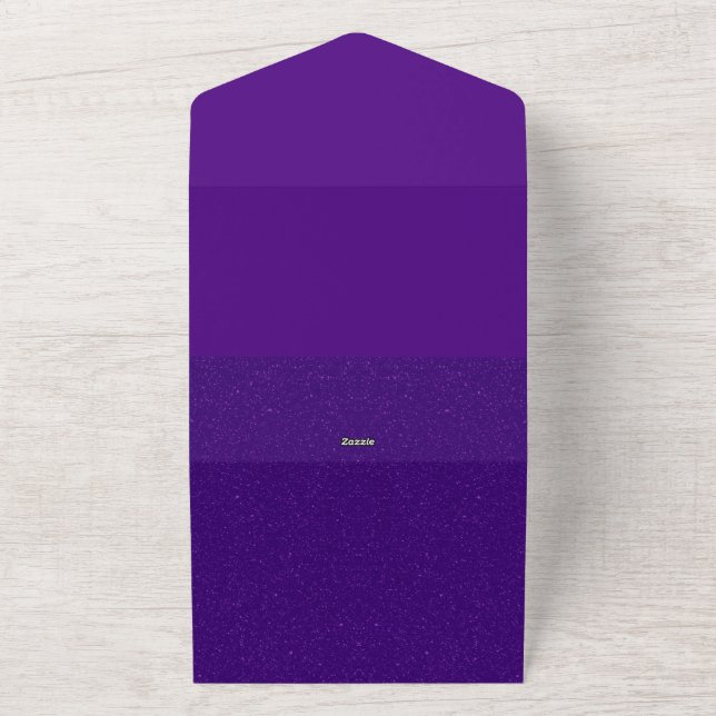 Purple Noise All-In-One Wedding Invite – Customize (Outside)
