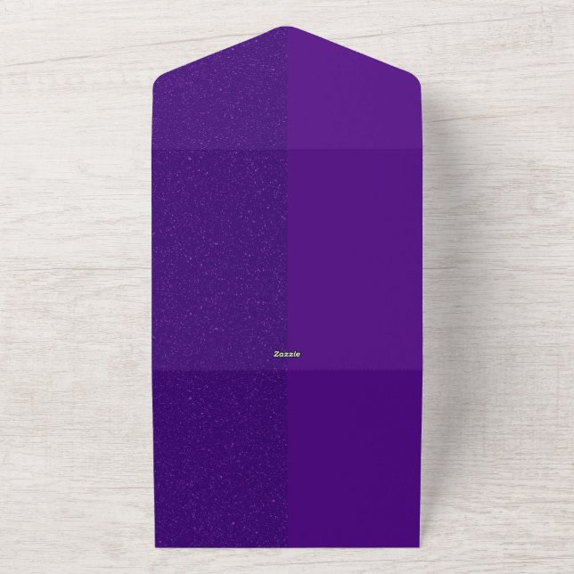 Purple Noise All-In-One Wedding Invite – Customize (Outside)