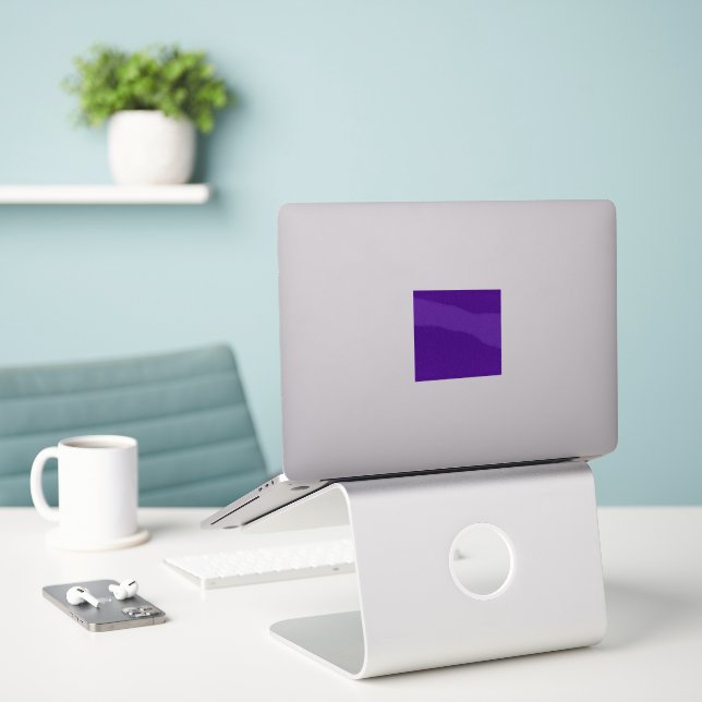 Purple Noise Custom-Cut Vinyl Sticker (Laptop On Desk)