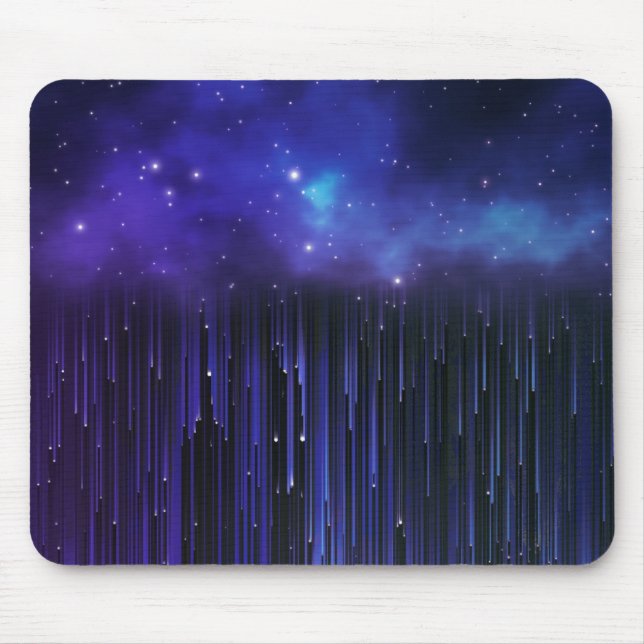 Purple Northern Lights Galaxy Mouse Pad (Front)