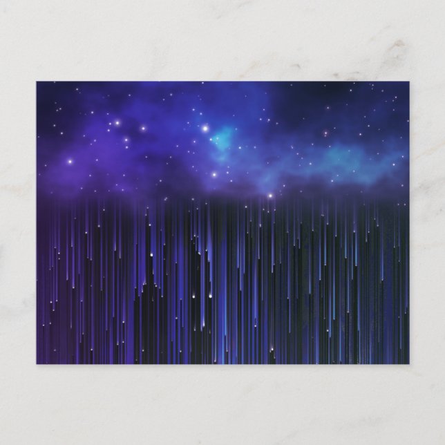 Purple Northern Lights Galaxy Postcard (Front)