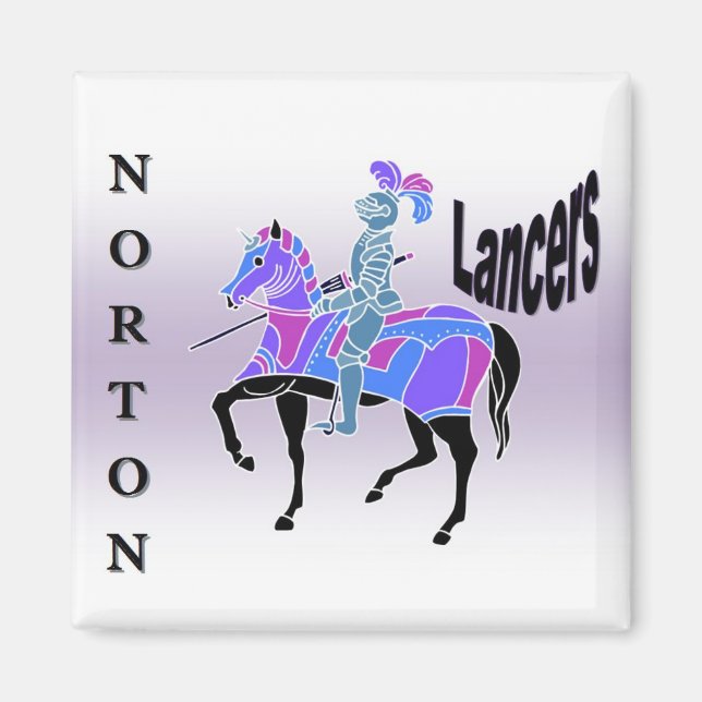 Purple Norton Lancers Magnet (Front)