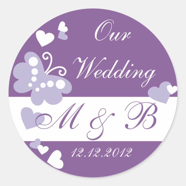 Purple Notre Sticker Monogram Mariage (Devant)