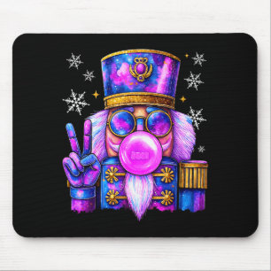 Purple Nutcracker Blowing Bubble Gum Cute Christma Mouse Pad