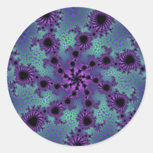 Purple Obliteration Classic Round Sticker