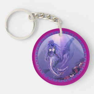 Purple Ocean Mermaid Keychain