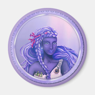 Purple Ocean mermaid Magnet