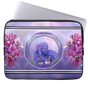 Purple Ocean Mermaid Mouse Pad Laptop Sleeve