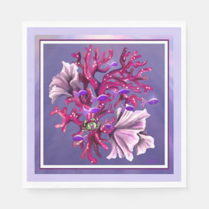 Purple Ocean Mermaid Napkin