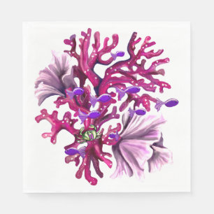 Purple Ocean Mermaid Napkins