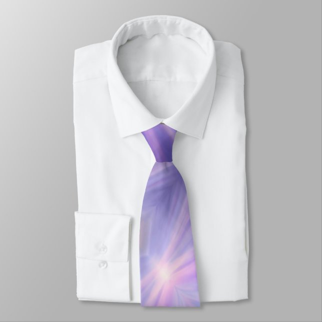 Purple Ocean Mermaid Neck Tie (Tied)