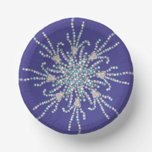 Purple Ocean Mermaid Paper Plate