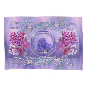 Purple ocean mermaid pillowcase