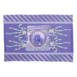 Purple ocean mermaid pillowcase