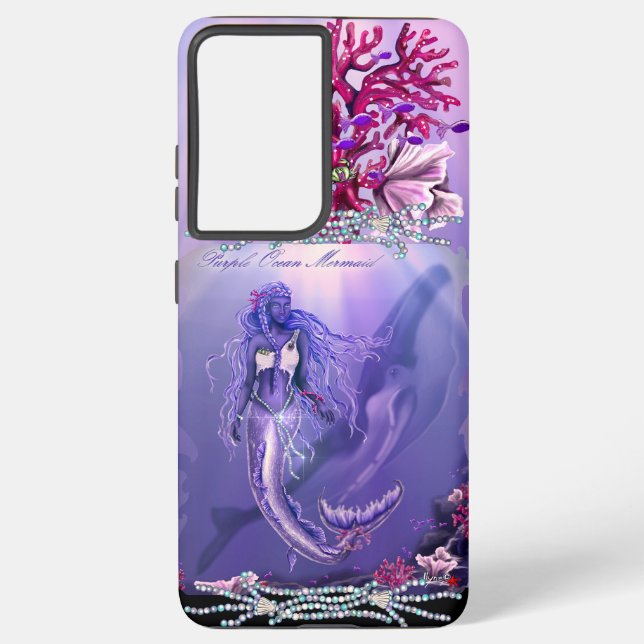 Purple Ocean Mermaid  Samsung Galaxy S21+ Case (Back)