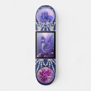 Purple Ocean Mermaid Skateboard