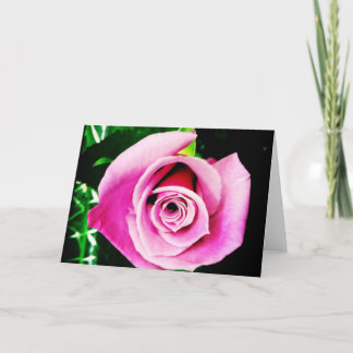 Purple Ocean Song Rose Blank Greeting Card