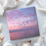 Purple Ocean Sunset Photo Dream It Do It Quote Stone Coaster<br><div class="desc">If you can dream it, you can do it. Because anything is possible once you put your mind to it. Relax with your favourite beverage on this photography stone coaster of a gorgeous, softly lit purple, pink, and blue sunset over the Pacific Ocean. Makes a great uplifting and inspirational gift!...</div>