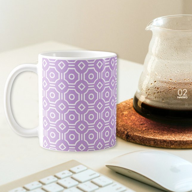 Purple Octagonal Checkered Mug (Creator Uploaded)