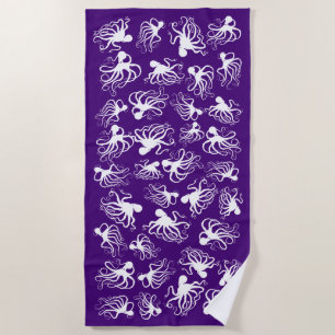 Purple Octopus - Beach Towel