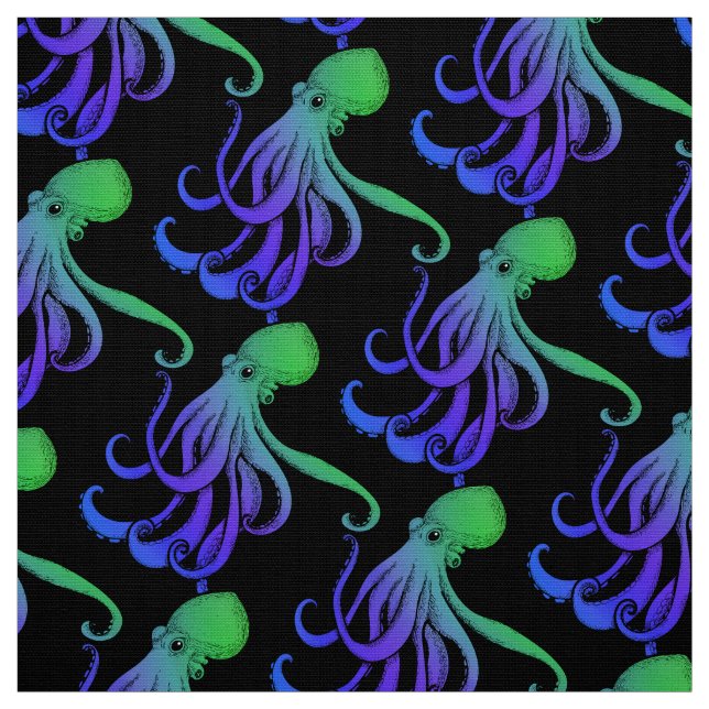 Purple Octopus Fabric (Swatch)