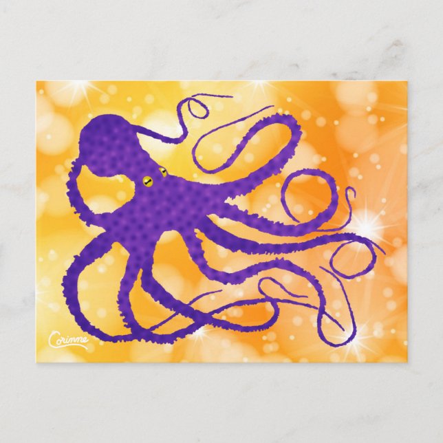 Purple Octopus - Postcard (Front)