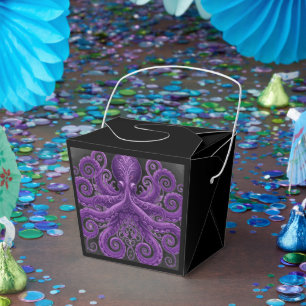 Purple Octopus Victorian Steampunk Kraken Favor Box