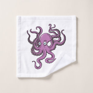 Purple Octopus Wash Cloth