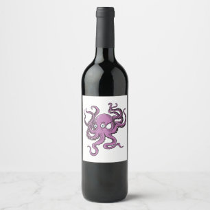 Purple Octopus Wine Label
