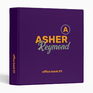 Purple Office Book retro modern  Binder