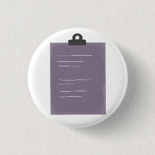 Purple Office Clipboard Checklist Note 1 Inch Round Button