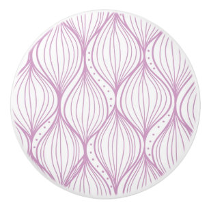 Purple ogee stripes pattern background ceramic knob
