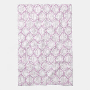 Purple ogee stripes pattern background kitchen towel