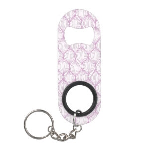 Purple ogee stripes pattern background mini bottle opener