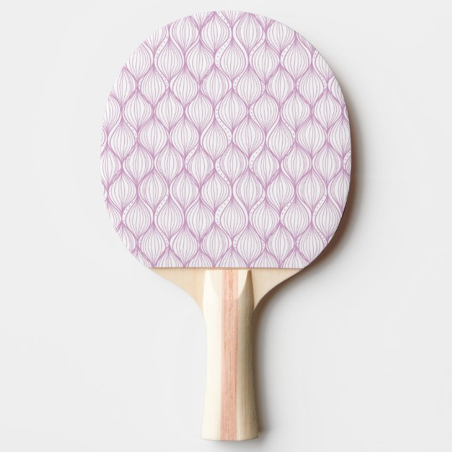 Purple ogee stripes pattern background ping pong paddle (Front)