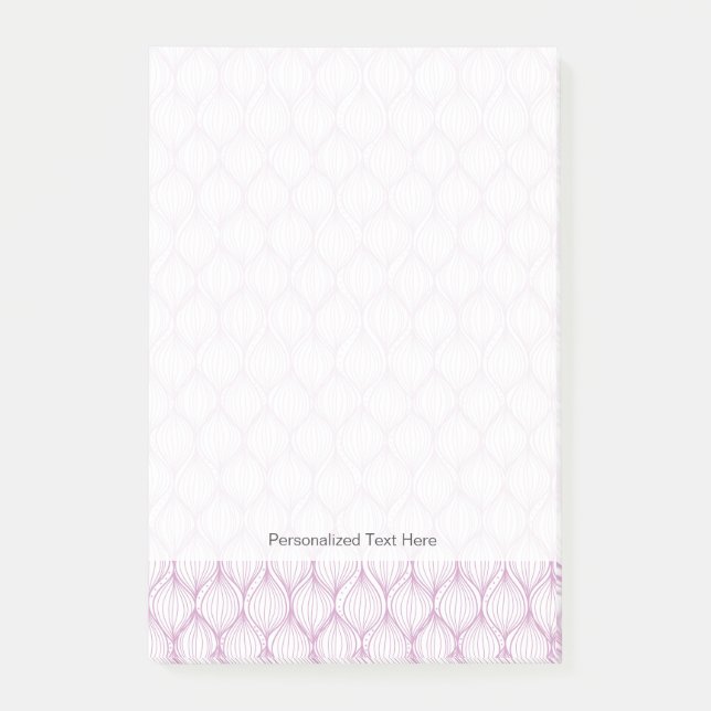 Purple ogee stripes pattern background post-it notes (Front)