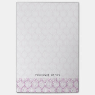 Purple ogee stripes pattern background post-it notes