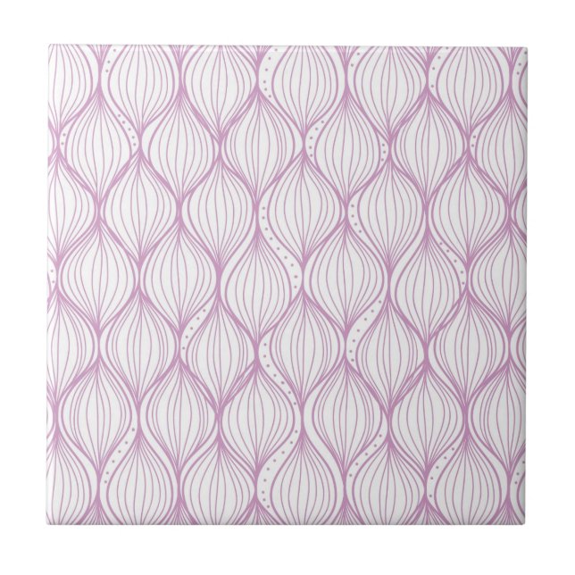 Purple ogee stripes pattern background tile (Front)