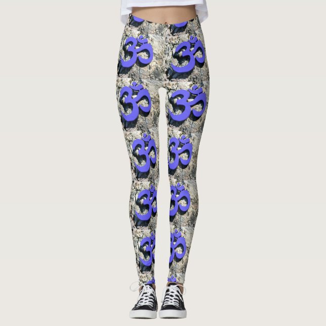 purple om grey leggings (Front)