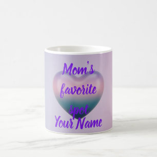 Purple Ombre 3D Heart Mother's Day Coffee Mug