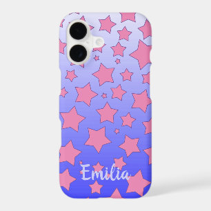 Purple Ombre and Pink Stars