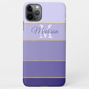  Purple Ombre Colour Blocks Personalized iPhone 11Pro Max Case