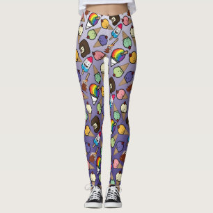 Purple Ombre Frosty Traite Les Leggings