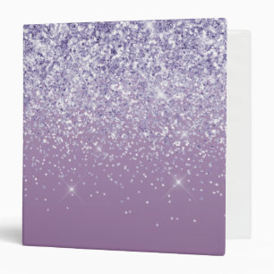 Purple Ombre Glitter Binder