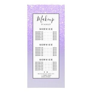 purple ombre glitter lilac pastel colour block rack card