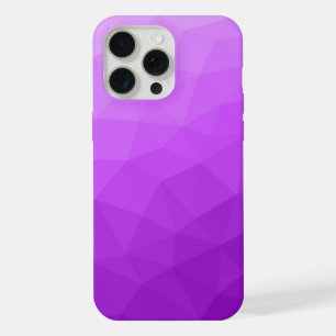 Purple ombre gradient geometric mesh pattern iPhone 15 pro max case