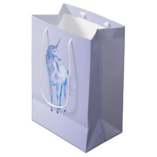 Purple Ombre Magical Unicorn    Medium Gift Bag