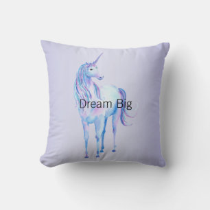 Purple Ombre Magical Unicorn       Throw Pillow