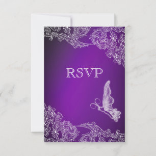PURPLE OMBRÉ RSVP vintage LACE & BOUTTERFLIES