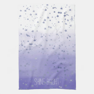 Purple Ombre Stars Kitchen Towel
